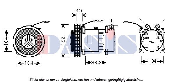 AKS DASIS Kompressor,kliimaseade 850636N